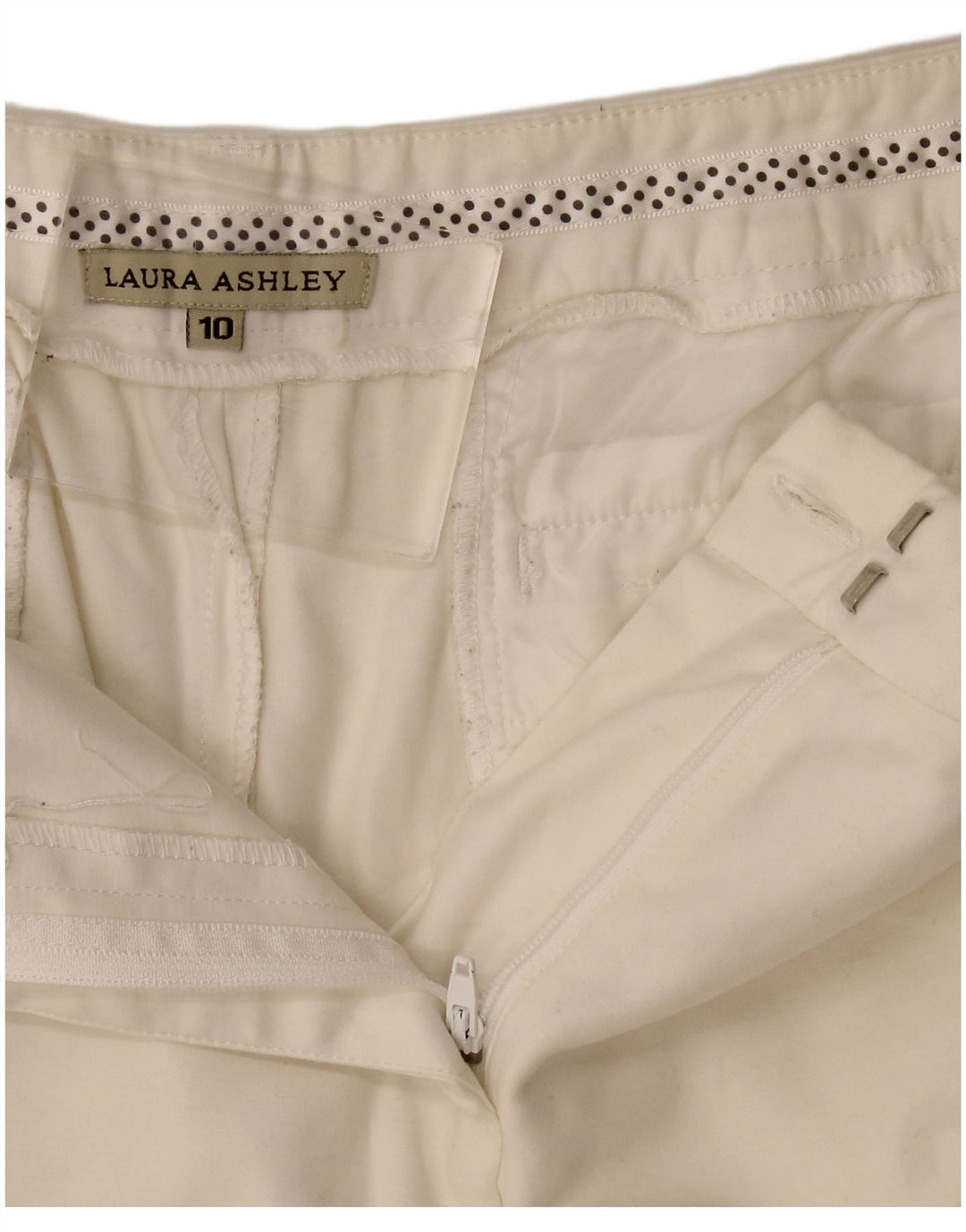 Laura Ashley Γυναικείο βερμούδα US 10 Large W32 Λευκό βαμβακερό