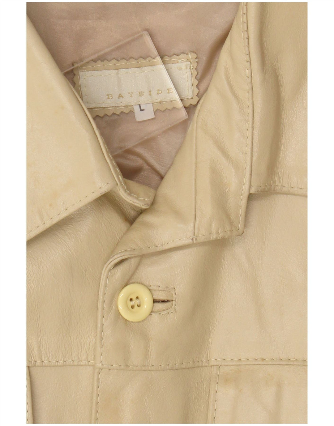 Ανδρικό δερμάτινο μπουφάν Bayside UK 40 Large Beige Leather