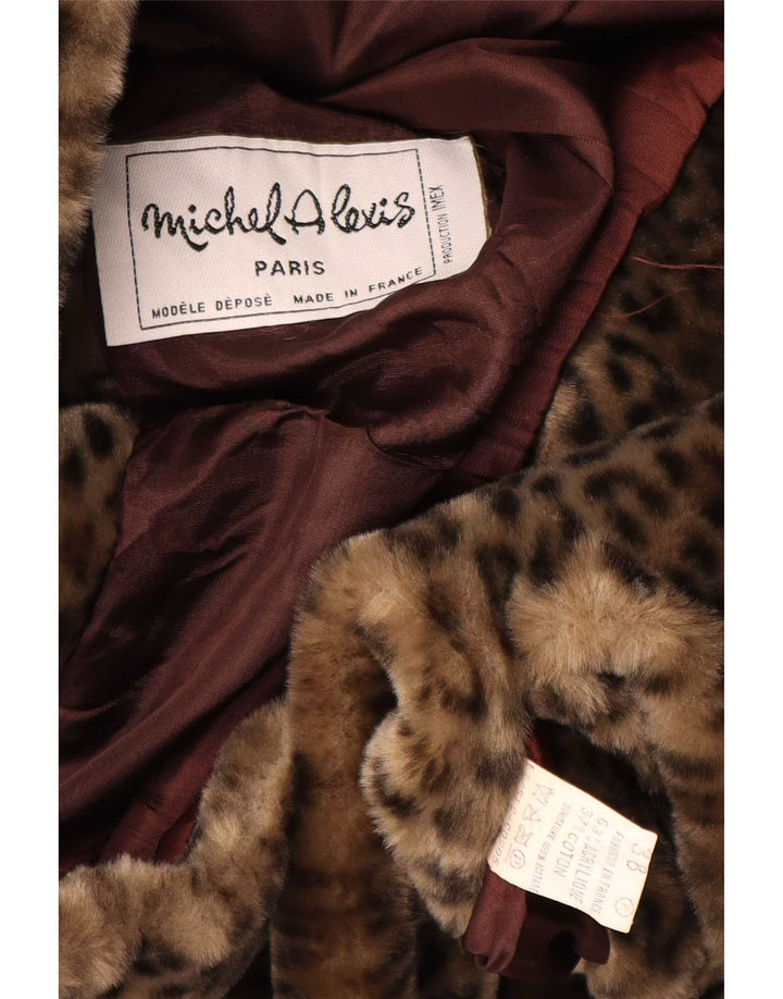 Michel Alexis Γυναικείο Oversized Πανωφόρι EU 38 Medium καφέ Animal print