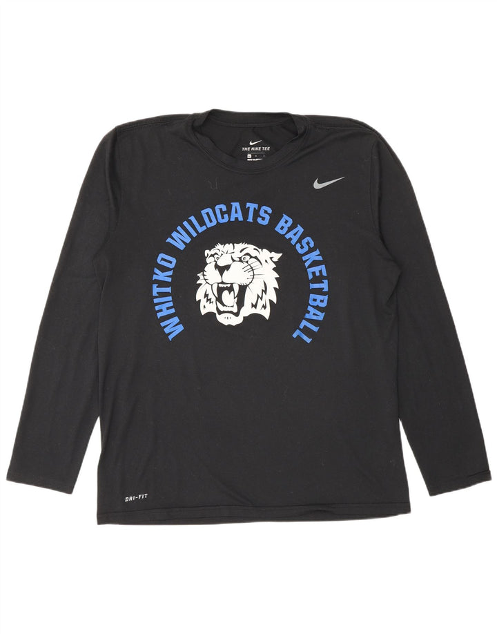 Ανδρικό γραφικό μπλουζάκι Nike Wildcats με μεγάλο μακρυμάνικο μαύρο πολυεστέρα