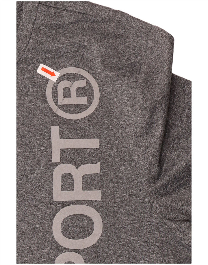 Γυναικείο γραφικό μπλουζάκι Superdry Top UK 14 Large Grey Flecked Polyester