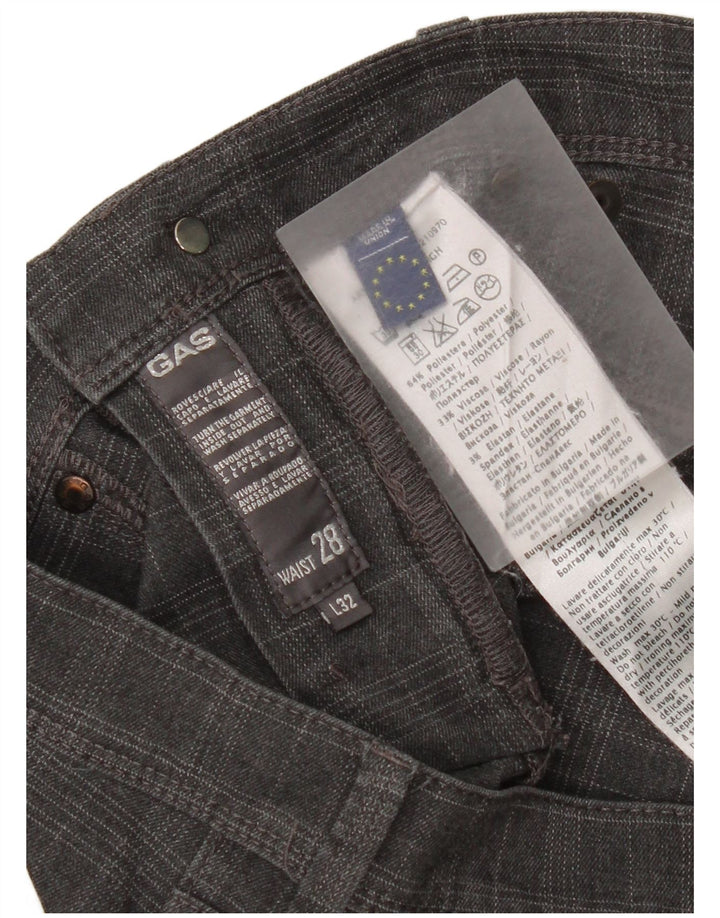 Gas Γυναικείο Slim Casual Παντελόνι W28 L32 Grey Check Polyester