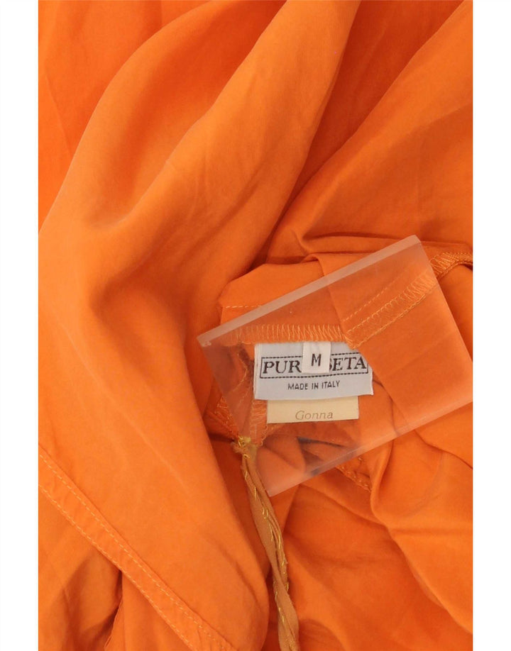 Vintage Γυναικεία Φούστα Wrap Medium W28 Πορτοκαλί μετάξι
