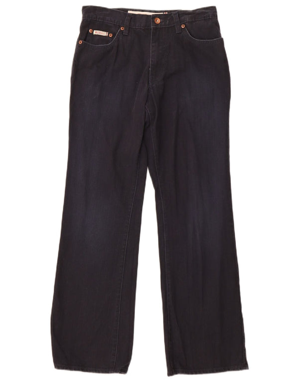 Ben Sherman Womens Straight Casual Trousers W28 L29  Navy Blue Cotton