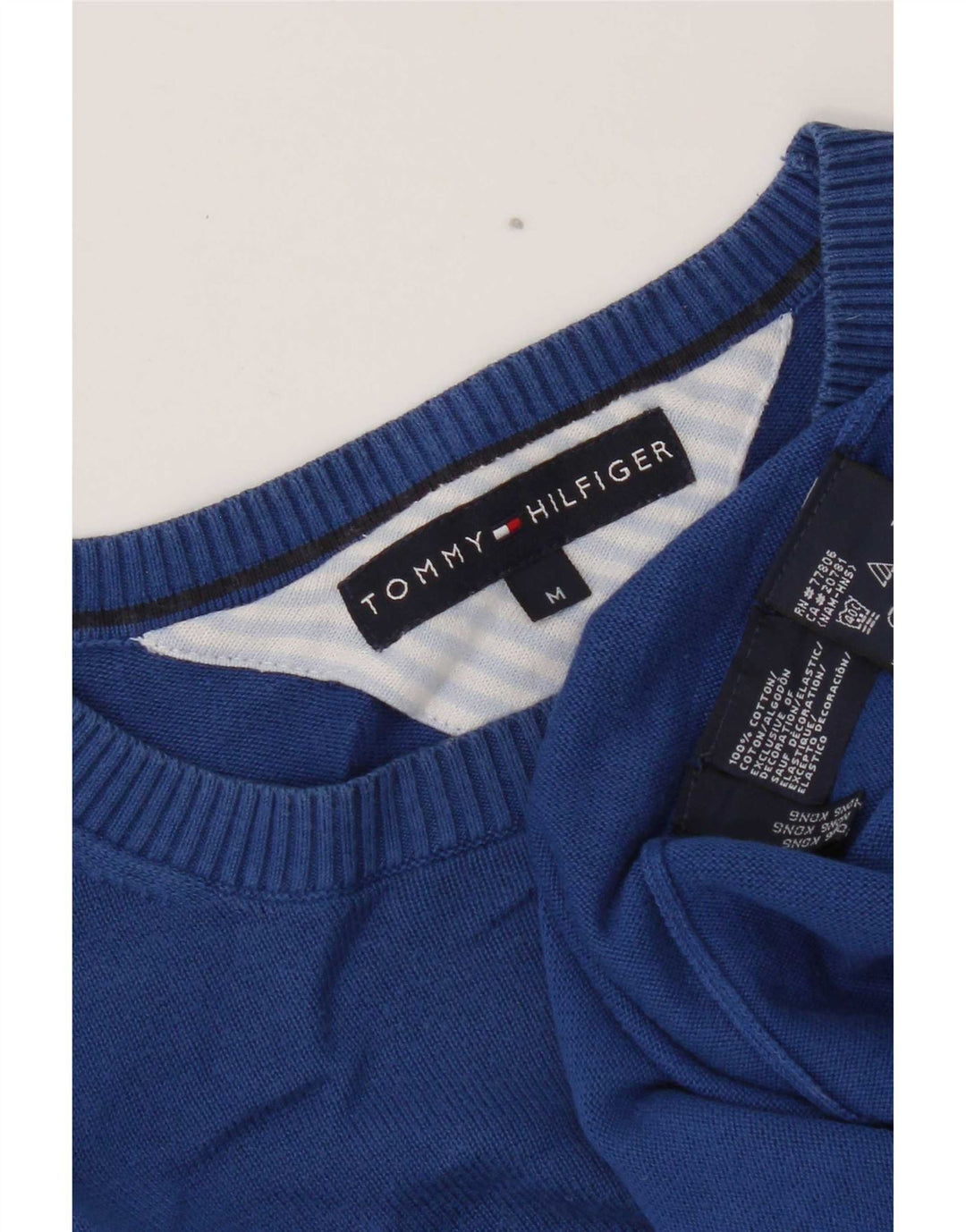 Ανδρικό πουλόβερ Tommy Hilfiger Regular Fit Crew Neck Jumper από μεσαίο μπλε βαμβακερό