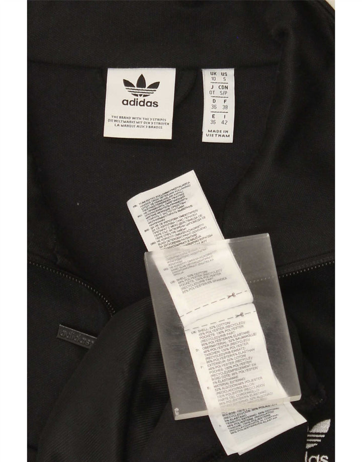 Γυναικεία αθλητική φόρμα Adidas Top Jacket UK 10 Small Black Cotton