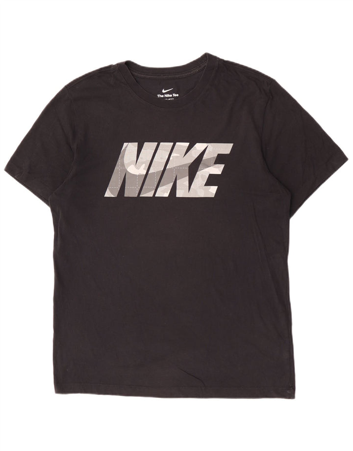 Ανδρικό γραφικό T-shirt Nike Dri Fit, μεσαίο μαύρο