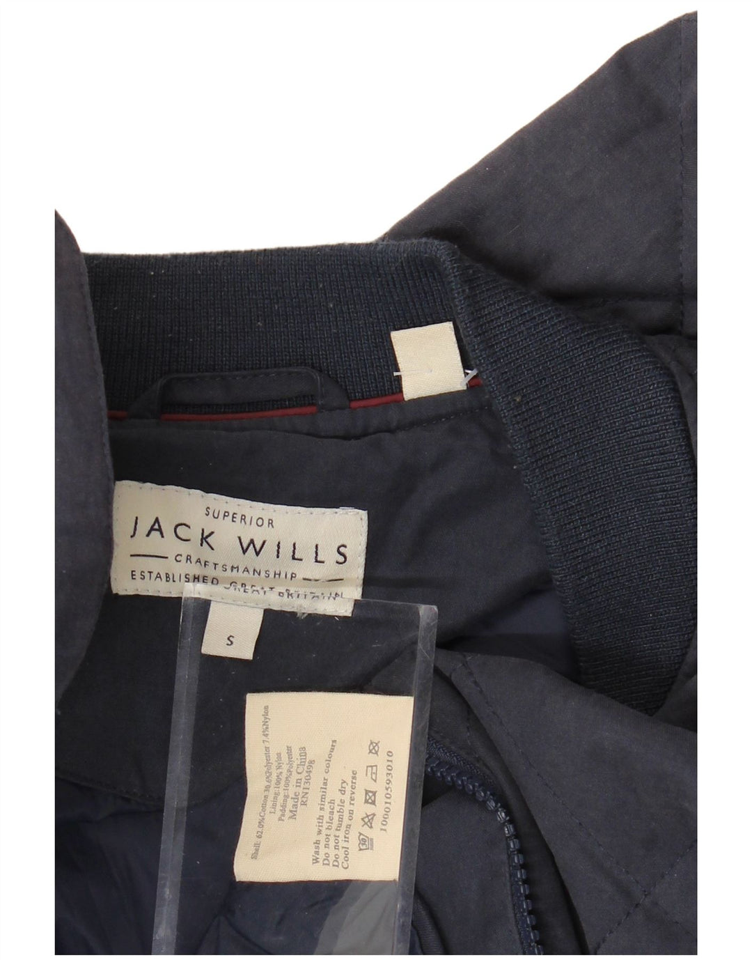 Ανδρικό μπουφάν JACK WILLS Bomber UK 36 Small Navy Blue Cotton