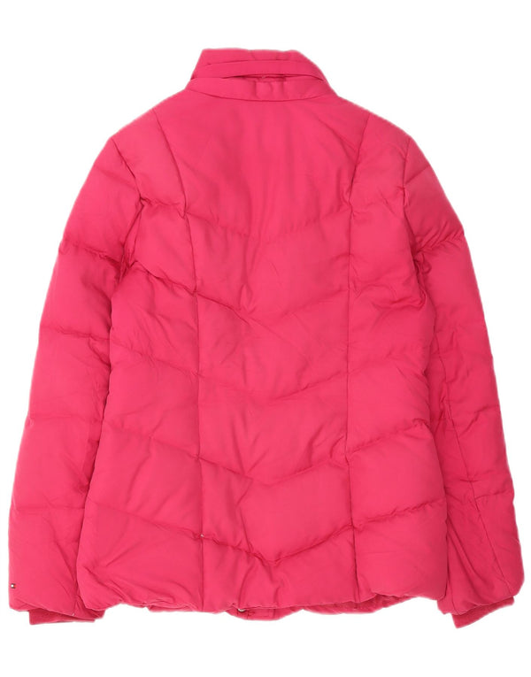 Tommy Hilfiger γυναικείο μπουφάν με κουκούλα UK 10 Small Pink Polyester