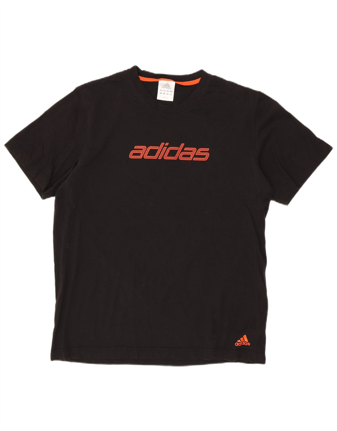 Ανδρικό γραφικό μπλουζάκι ADIDAS Top μεγάλο μαύρο βαμβακερό