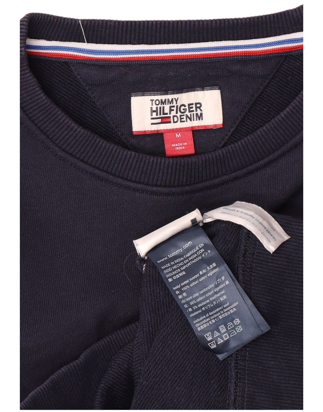 Ανδρικό γραφικό φούτερ TOMMY HILFIGER Jumper Medium Navy Blue Colourblock