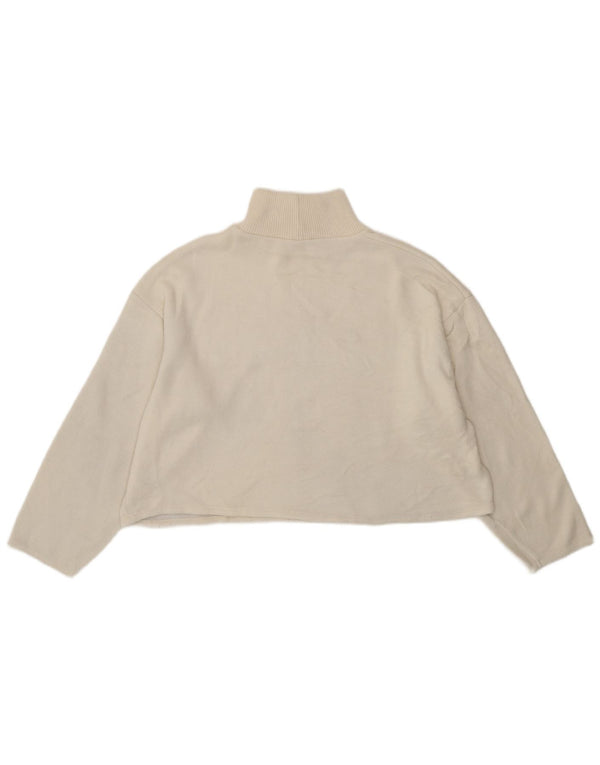 Γυναικεία Zara Crop Loose Fit Μακρυμάνικο UK 16 Large White Polyester