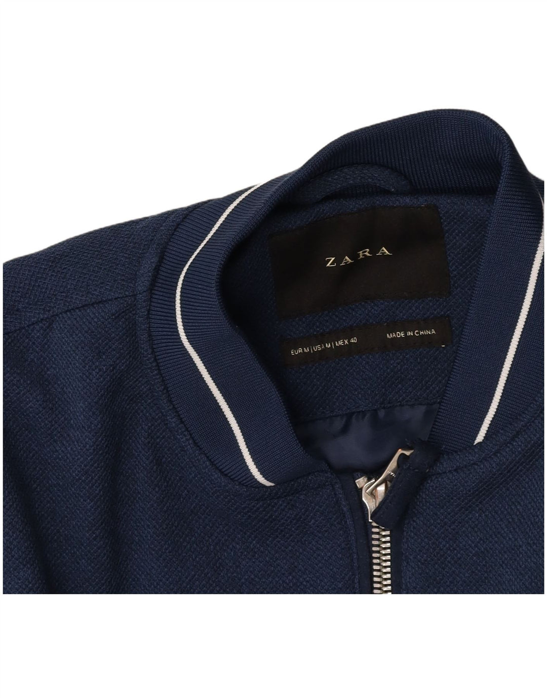 Ανδρικό μπουφάν ZARA Bomber UK 38 Medium Navy Blue