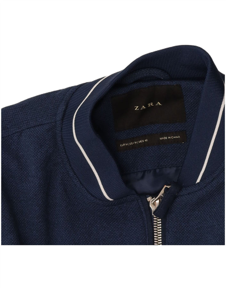 Ανδρικό μπουφάν ZARA Bomber UK 38 Medium Navy Blue