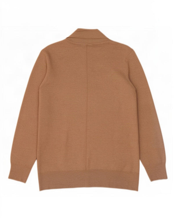 Marks & Spencer Γυναικείο Longline ανοιχτό πουλόβερ ζακέτα UK 16 Large Beige
