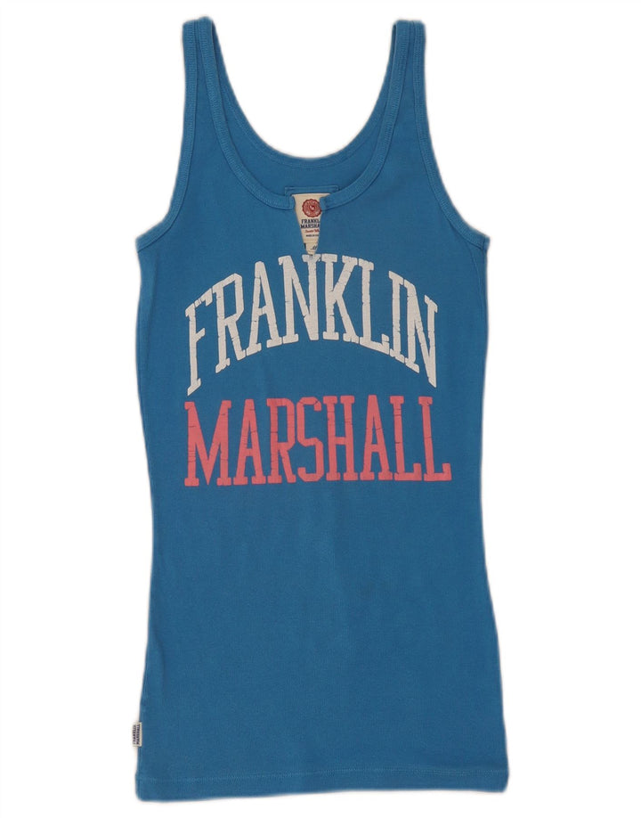 Franklin & Marshall Γυναικείο Γιλέκο Γραφικών Τοπ UK 12 μεσαίο μπλε βαμβακερό
