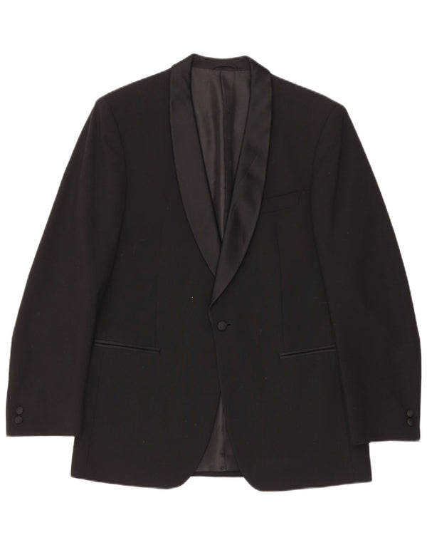 Ανδρικό σακάκι 1 κουμπιού Wilvorst UK 38 Medium Black New Wool