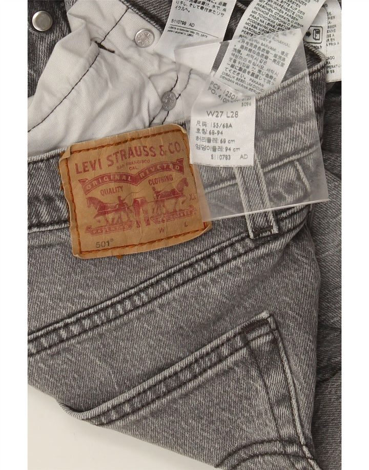 Γυναικείο Levi's 501 Straight Jeans W27 L28 Γκρι βαμβακερό