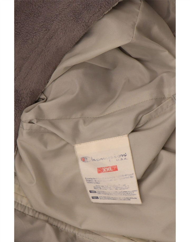 Ανδρικό Champion Hooded Reversible Fleece Jacket UK 44 2XL Grey Polyester