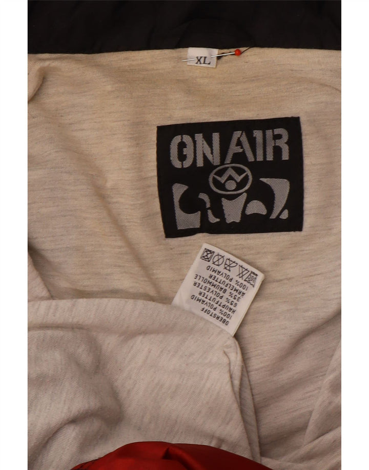 Ανδρικό vintage γραφικό μπουφάν βροχής UK 42 XL Κόκκινο πολύχρωμο πολυαμίδιο
