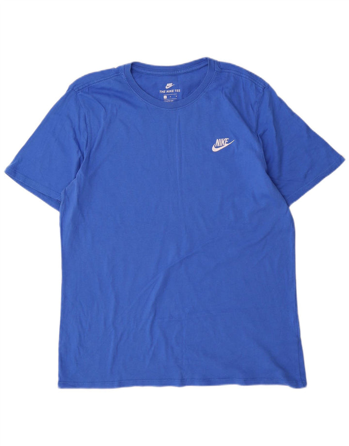 Ανδρικό μπλουζάκι Nike, μεγάλο μπλε βαμβακερό
