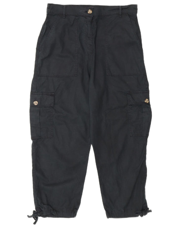 Marks & Spencer Γυναικείο Παντελόνι Crop Cargo UK 12 Medium W30 L23 Μαύρο