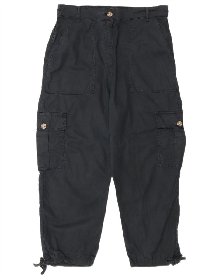 Marks & Spencer Γυναικείο Παντελόνι Crop Cargo UK 12 Medium W30 L23 Μαύρο