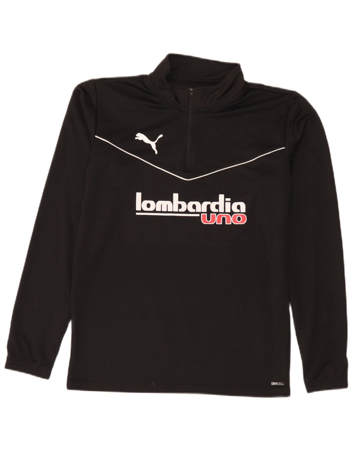 Ανδρική φόρμα Puma Lombardia Uno με γραφικό φερμουάρ πουλόβερ στο πάνω μέρος μικρό μαύρο