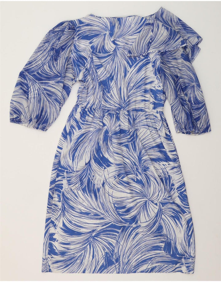 FIORELLA RUBINO Womens Abstract Pattern A-Line Dress UK 16 Large  Blue Vintage Fiorella Rubino and Second-Hand Fiorella Rubino from Messina Hembry 