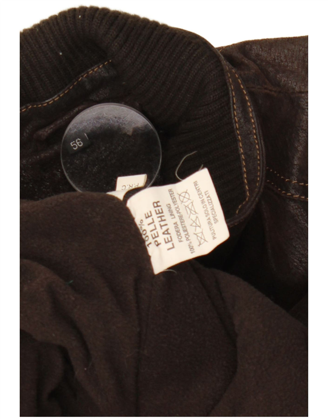 VINTAGE Ανδρικό Δερμάτινο Μπουφάν IT 56 3XL Καφέ Δερμάτινο