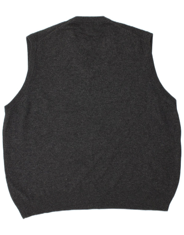 MARKS & SPENCER Ανδρικό Μπλε γιλέκο Harbor Tank Top Large Black Lambswool