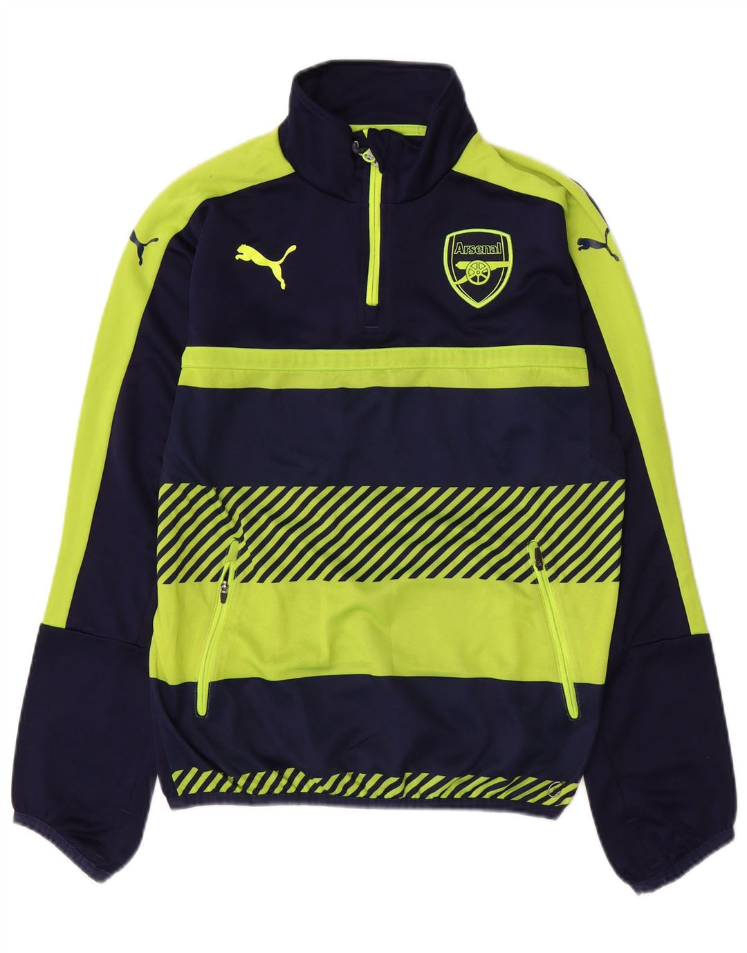 PUMA Ανδρική φόρμα αθλητικής φόρμας πουλόβερ Arsenal Top μπουφάν Small Navy Blue ριγέ