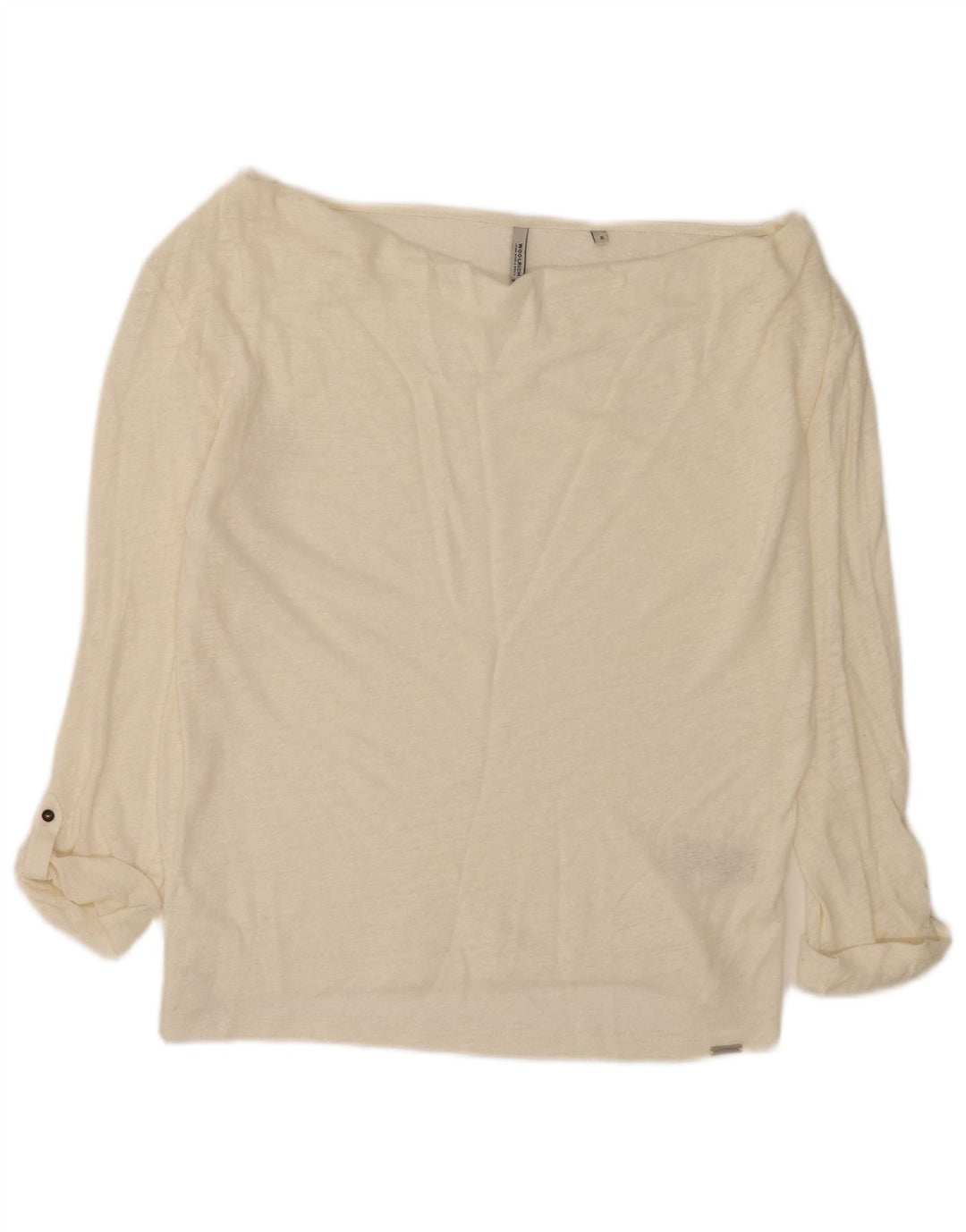 Woolrich Γυναικεία μανίκια 3/4 Oversized Off Shoulder Top UK 10 Small White