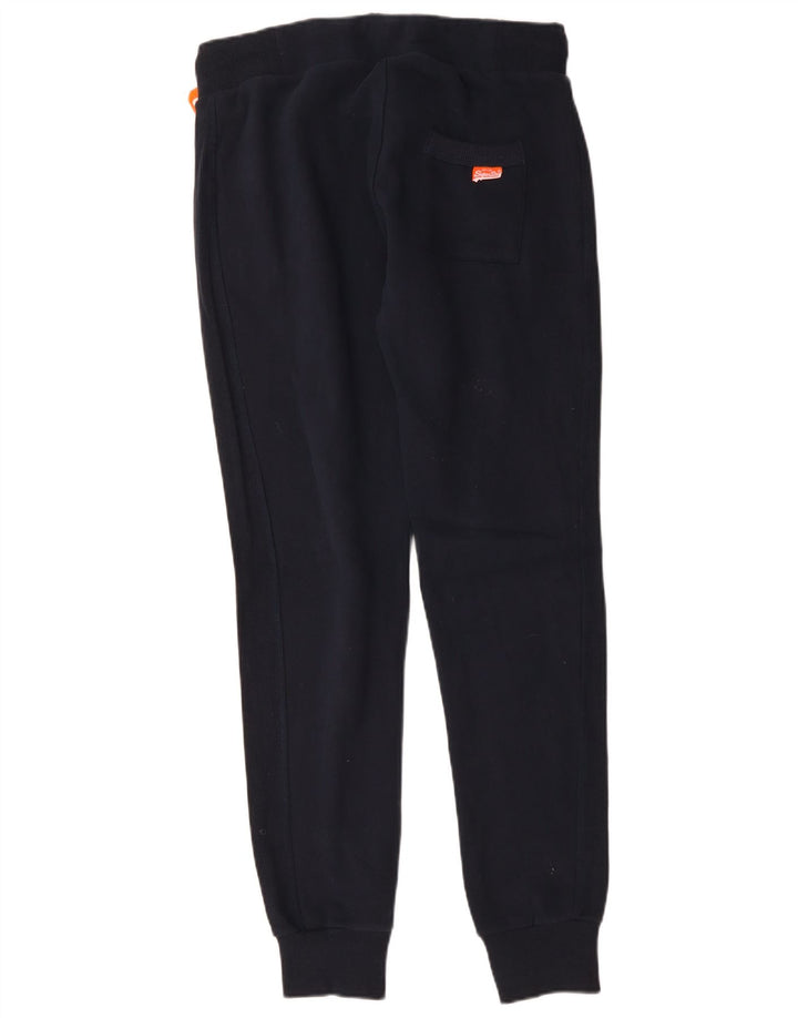 Superdry γυναικεία αθλητική φόρμα παντελόνι Joggers UK 14 Large Navy Blue Cotton