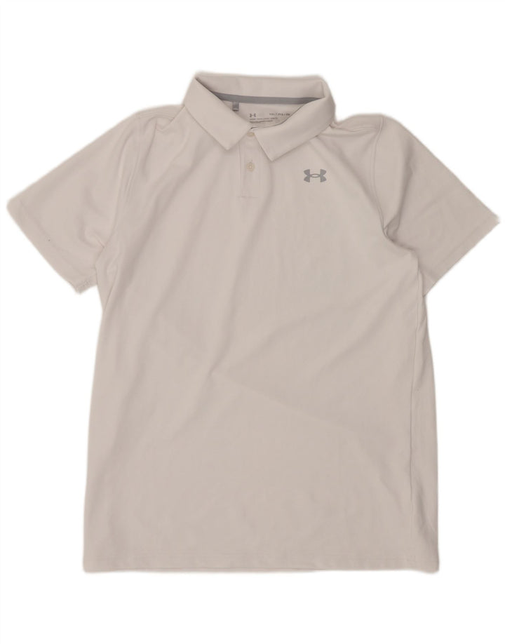 Under Armour Boys Polo Shirt 13-14 Years XL Λευκός Πολυεστέρας