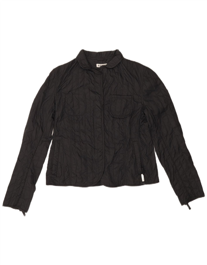 ASPESI Γυναικείο μπουφάν με επένδυση UK 18 XL Μαύρο Πολυαμίδιο