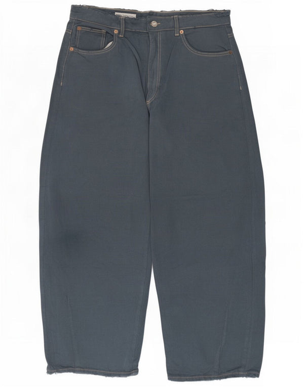 Zara Γυναικείο Μπαλόνι Ψηλόμεσο Φαρδύ Τζιν EU 42 Large W32 L29 Γκρι