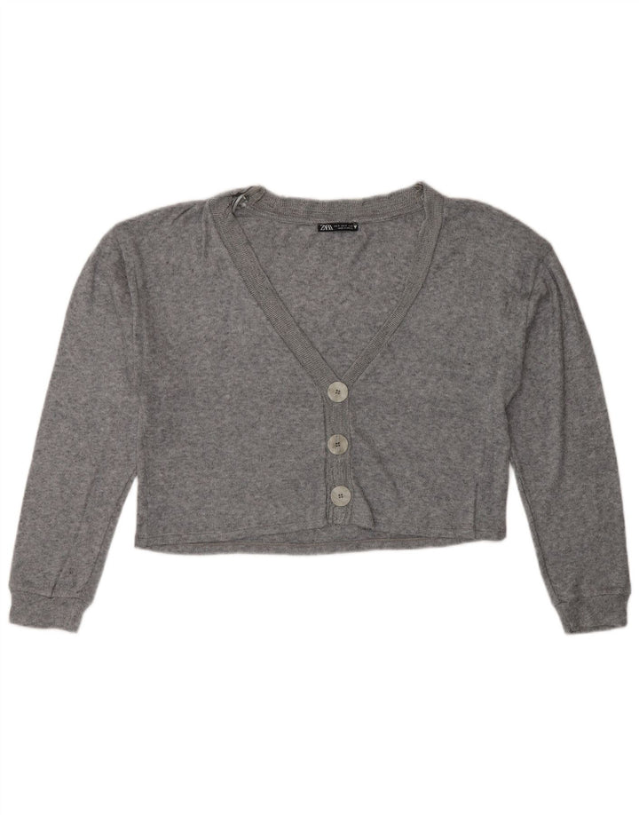 Ζακέτα Zara Crop Oversized UK 10 Small Grey