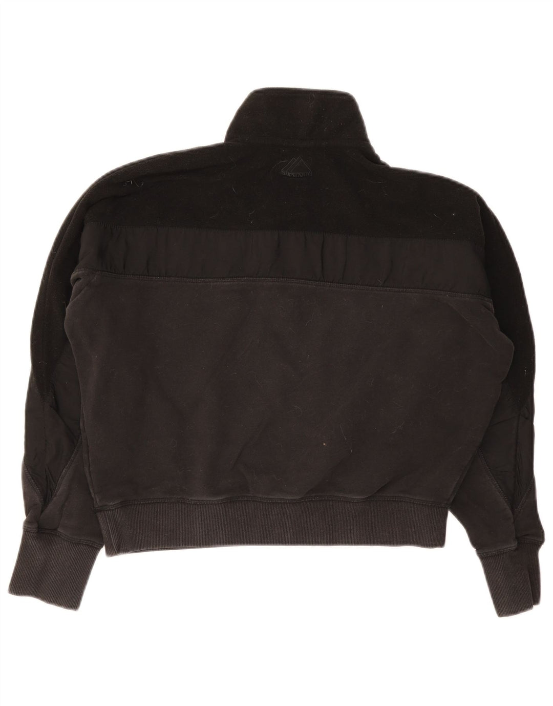 Superdry Γυναικεία φούτερ με μεγάλο μέγεθος Crop Jumper UK 12 Medium Black
