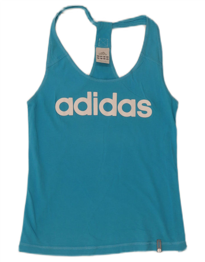 Γυναικείο γραφικό γιλέκο Adidas Top UK 12 Medium Blue