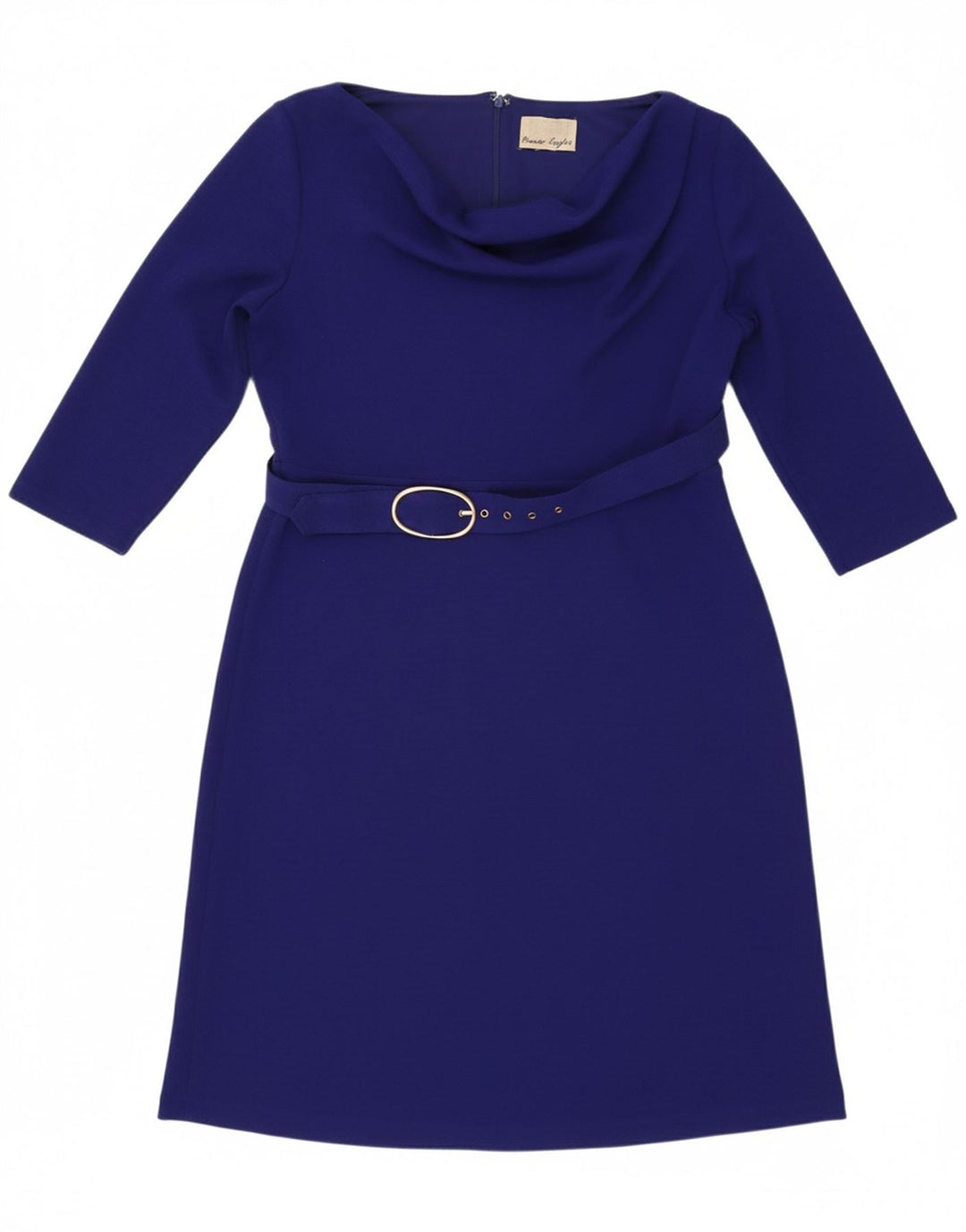 PHASE EIGHT Womens 3/4 Sleeve A-Line Dress UK 14 Large Blue Polyester
