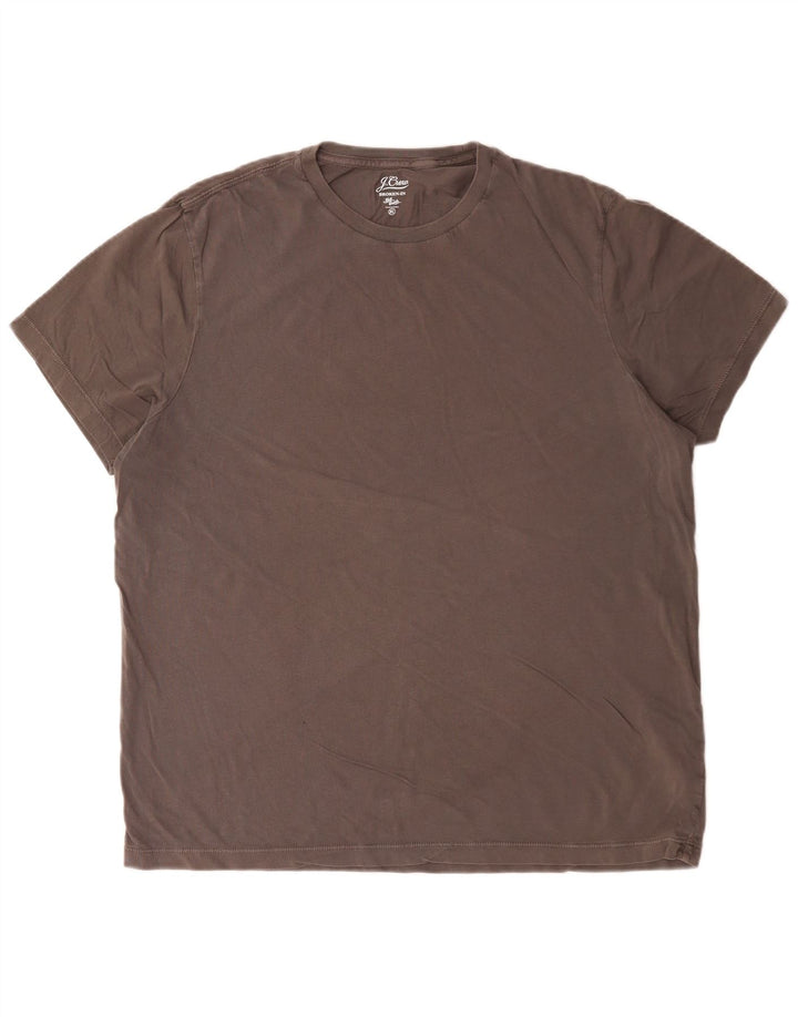 J. Crew Ανδρικό T-Shirt Top XL Καφέ Βαμβακερό