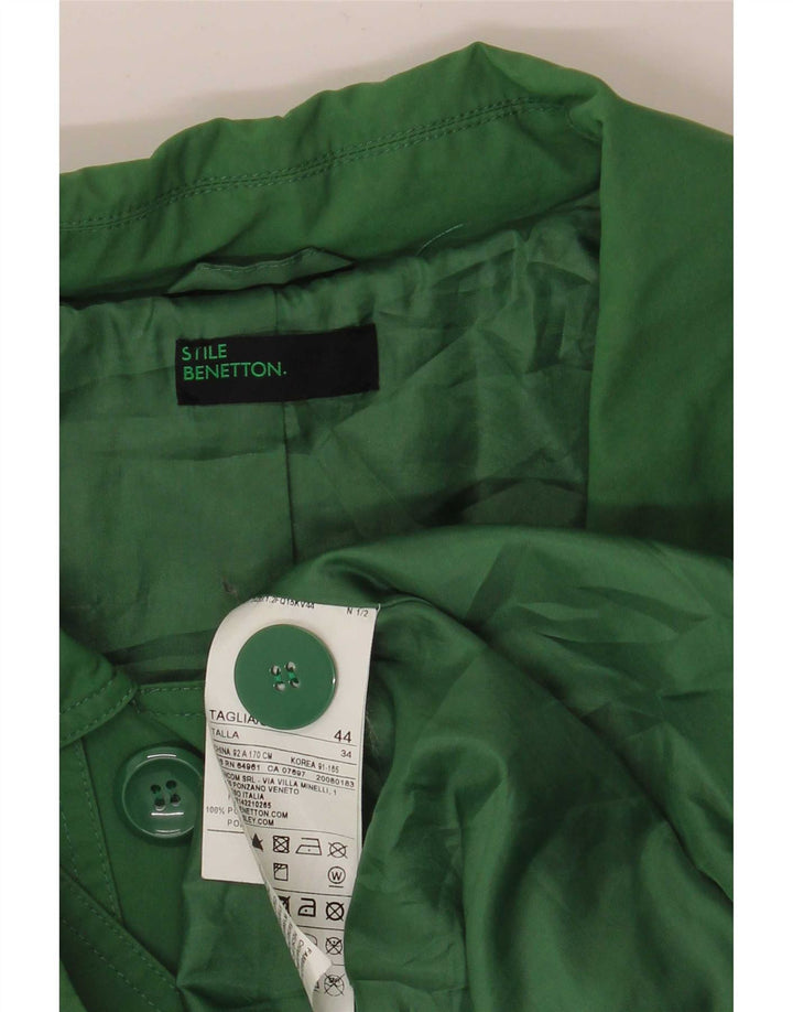 Γυναικεία καμπαρντίνα Benetton IT 44 Μεσαίο πράσινο βαμβακερό