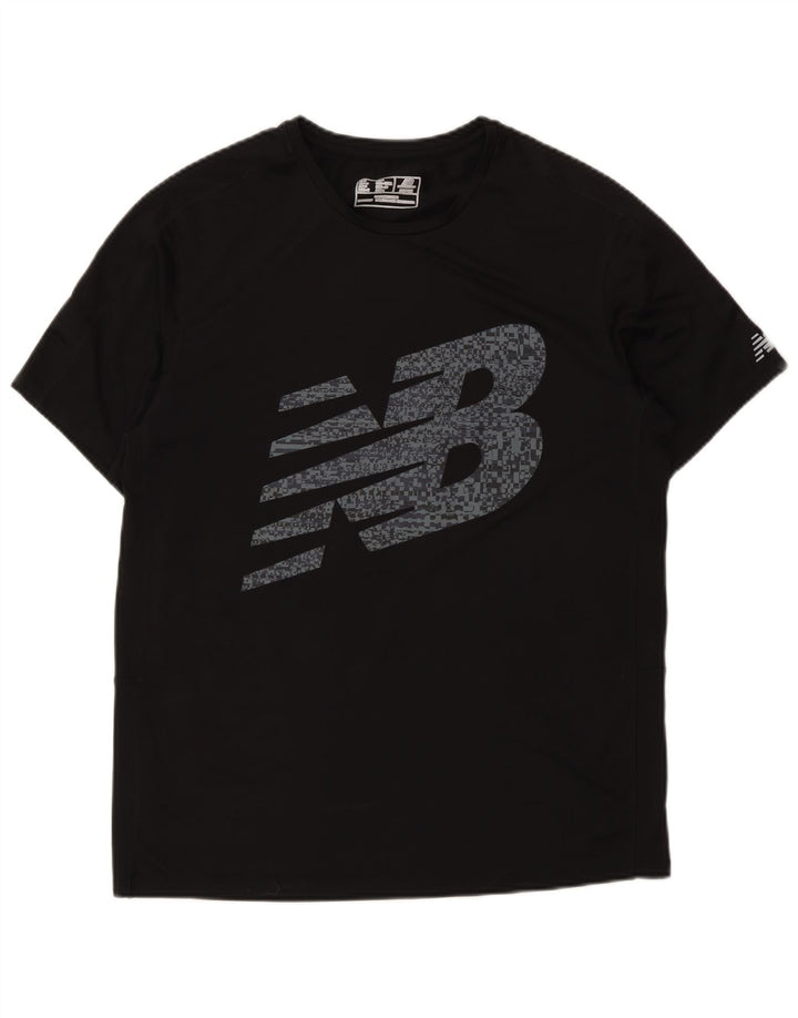Ανδρικό γραφικό T-Shirt New Balance Top Medium Μαύρο