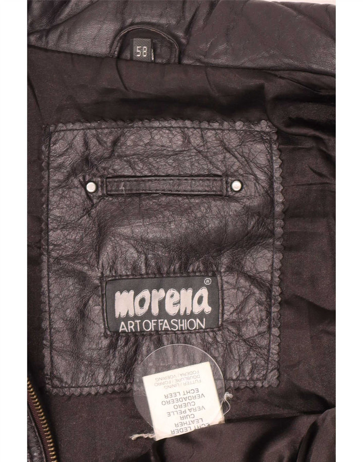 Morena Ανδρικό Δερμάτινο Μπουφάν UK 44 2XL Navy Blue Biker