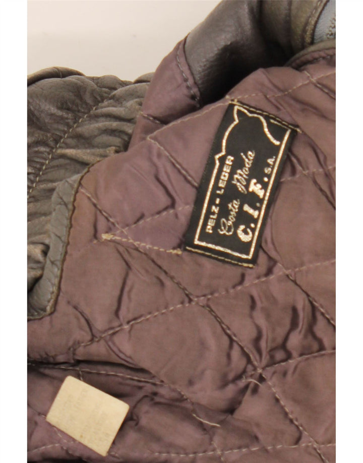 Vintage Ανδρικό Δερμάτινο Μπουφάν UK 36 Small Brown Δερμάτινο