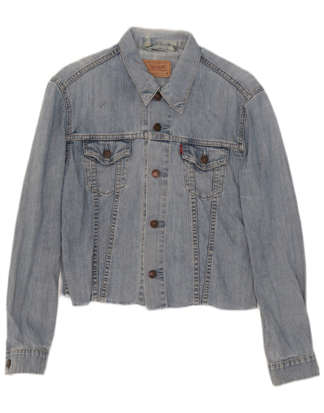 Τζάκετ Τζιν Κοριτσιών Levi's Crop 10-11 Ετών Μεσαίο Μπλε Βαμβάκι
