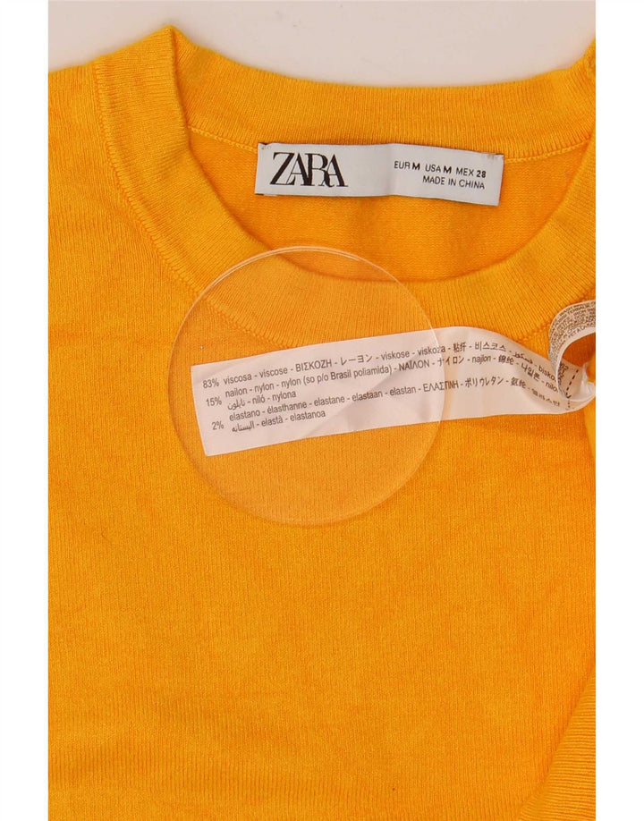 Zara Γυναικείο Γιλέκο Tank Top UK 12 Medium Yellow Viscose