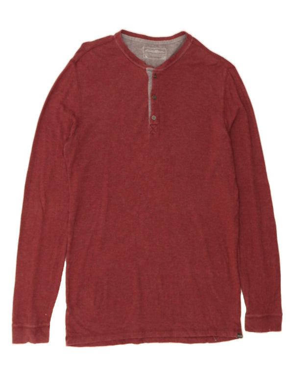 EDDIE BAUER Mens Top Long Sleeve Medium Red