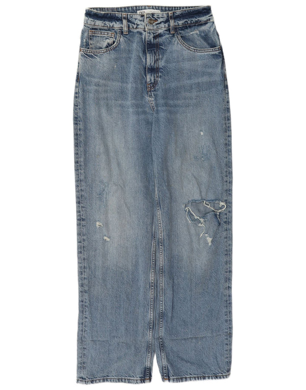 Zara γυναικείο ψηλόμεσο τζιν EU 40 Medium W30 L31 Blue